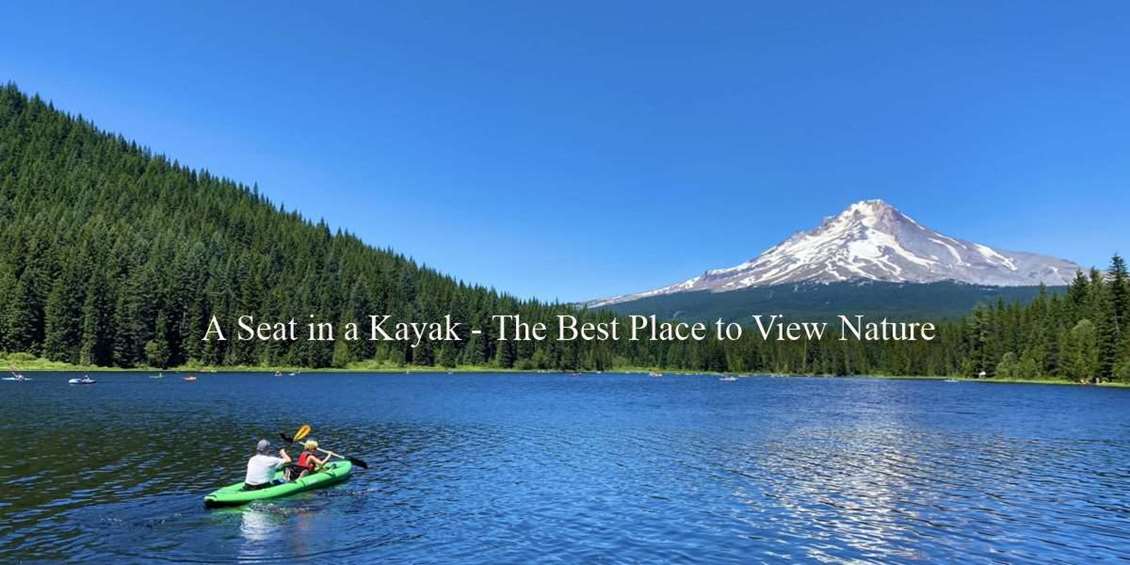 Kayaking in lake